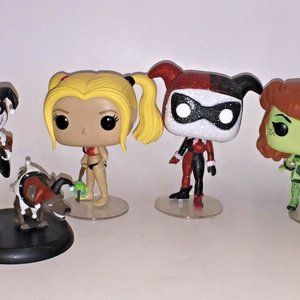 Lot 4 Funko POP! DC Comics Beach Harley Quinn, Poison Ivy, DIAMOND Harley Quinn,